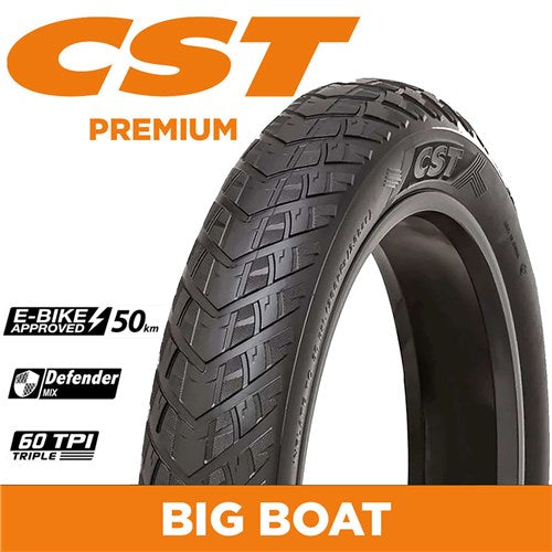 Tyre - CST Tyre Big Boat (CTC06) - 20 x 3.0 - EBike 50km Approved - 60TPI Triple - Defender Mix 1.5mm